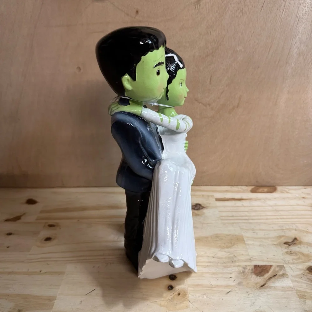 Halloween Bride Of Frankenstein Couple Figurine Cute Cartoon Wedding Statue 10